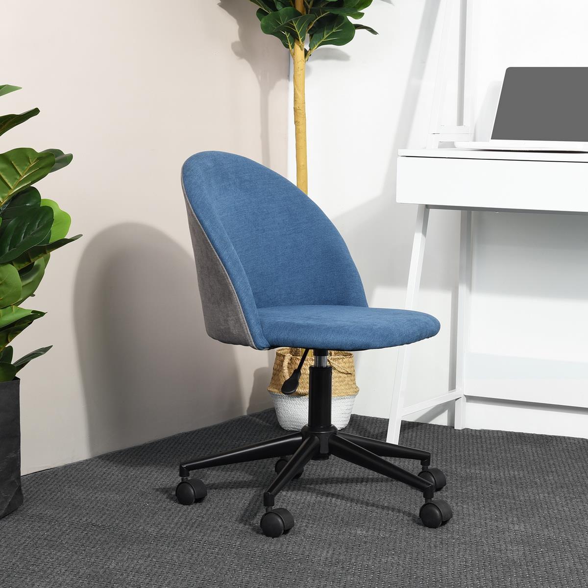 FurnitureR Office Chair Fabric Velvet Patchwork Lounge Chair Swivel Computer Desk Chair