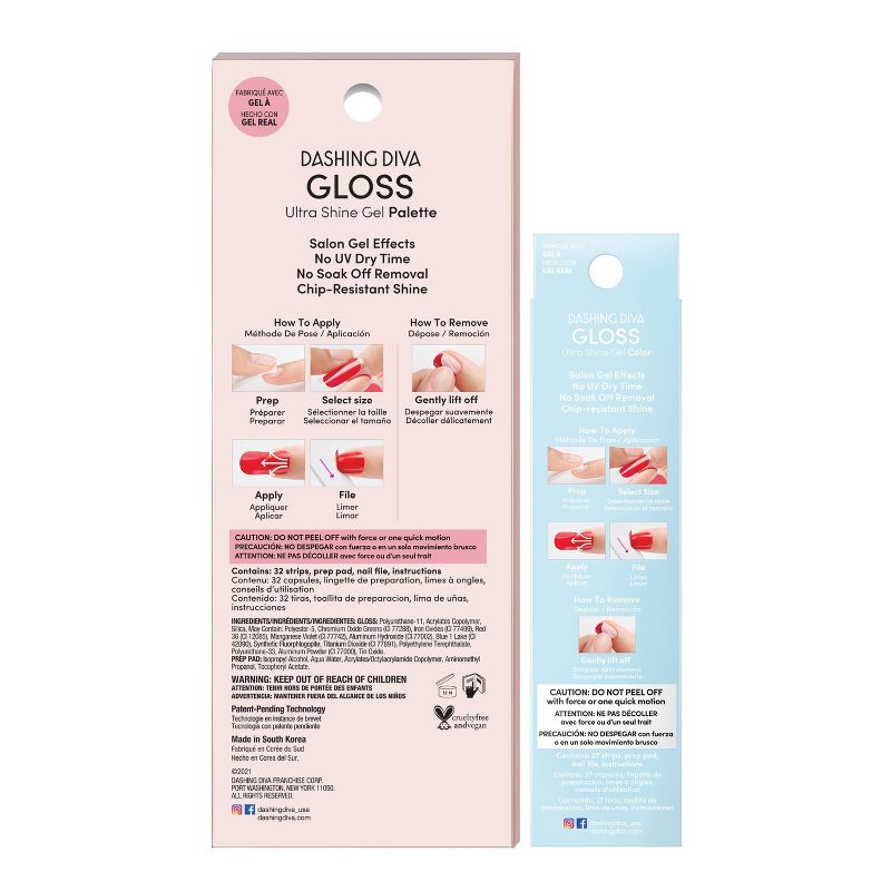 Ardell Nail Addict Blush False Nails Geometric Crystals - 24ct