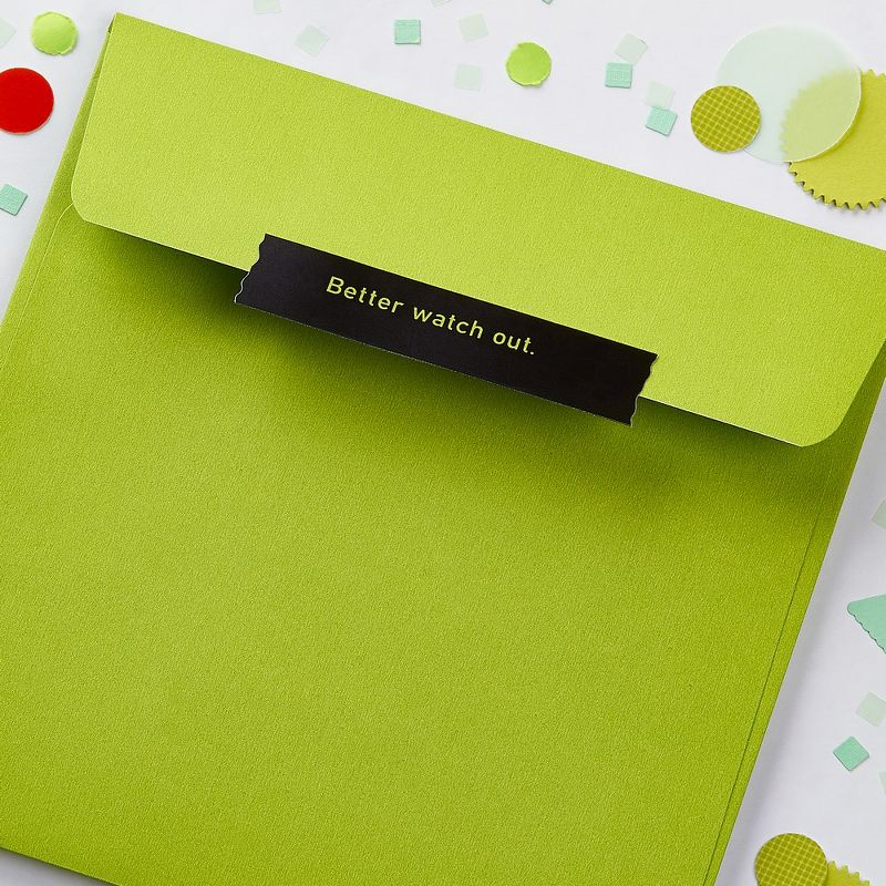 "He Knows If We've Been Bad or Good" Santa Lettering Card