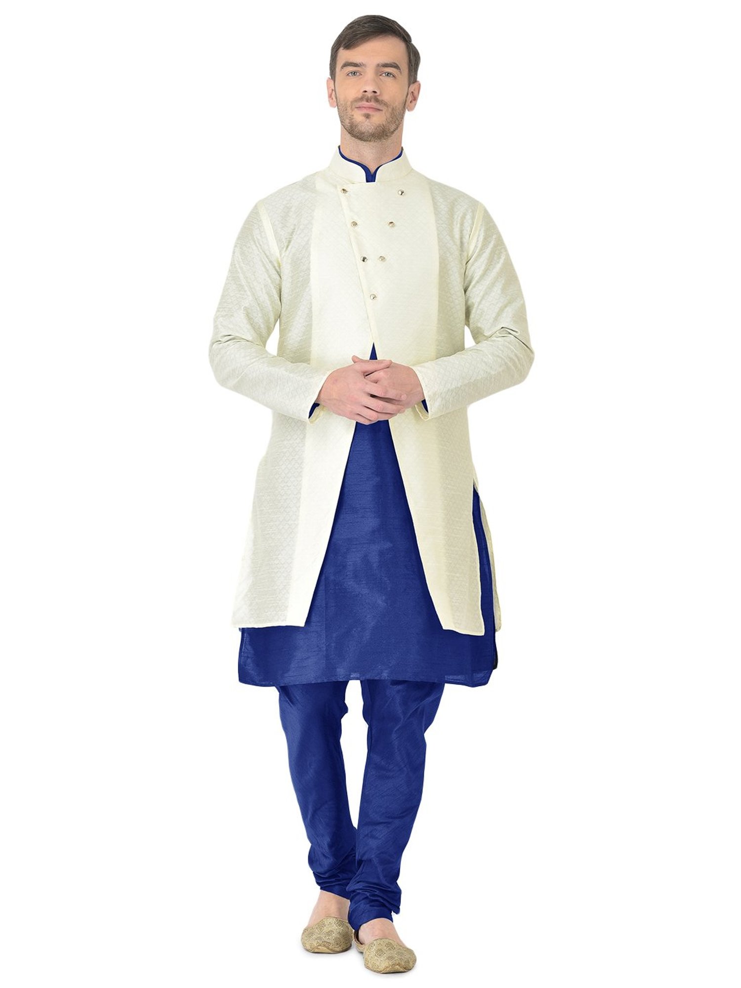SG RAJASAHAB Multi Regular Fit Self Pattern Kurta Set
