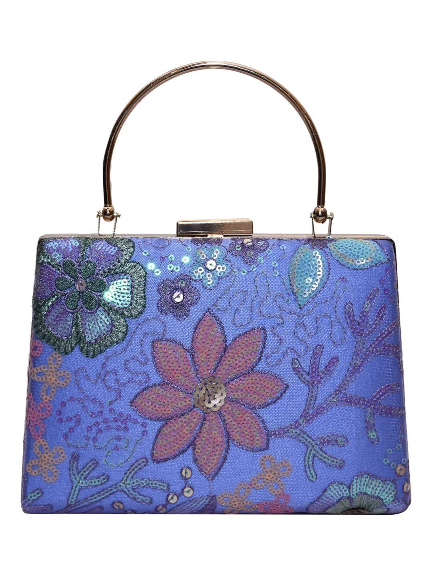 Horra Blue Embellished Clutch