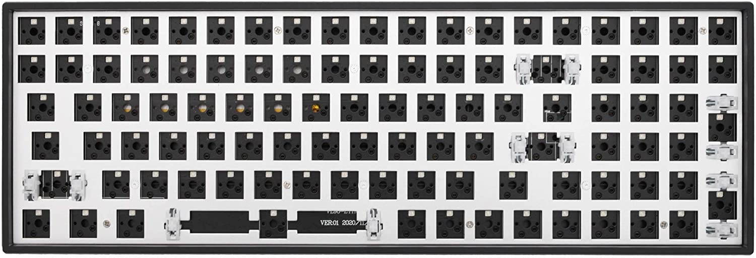 MXRSKEY 96U 96 Key Dual Mode Bluetooth 5.0 Mechanical Keyboard Kit Lighting Effect RGB Switch led Type c Software Macro (MXRSKEY 96U Kit G Green Switch x1)