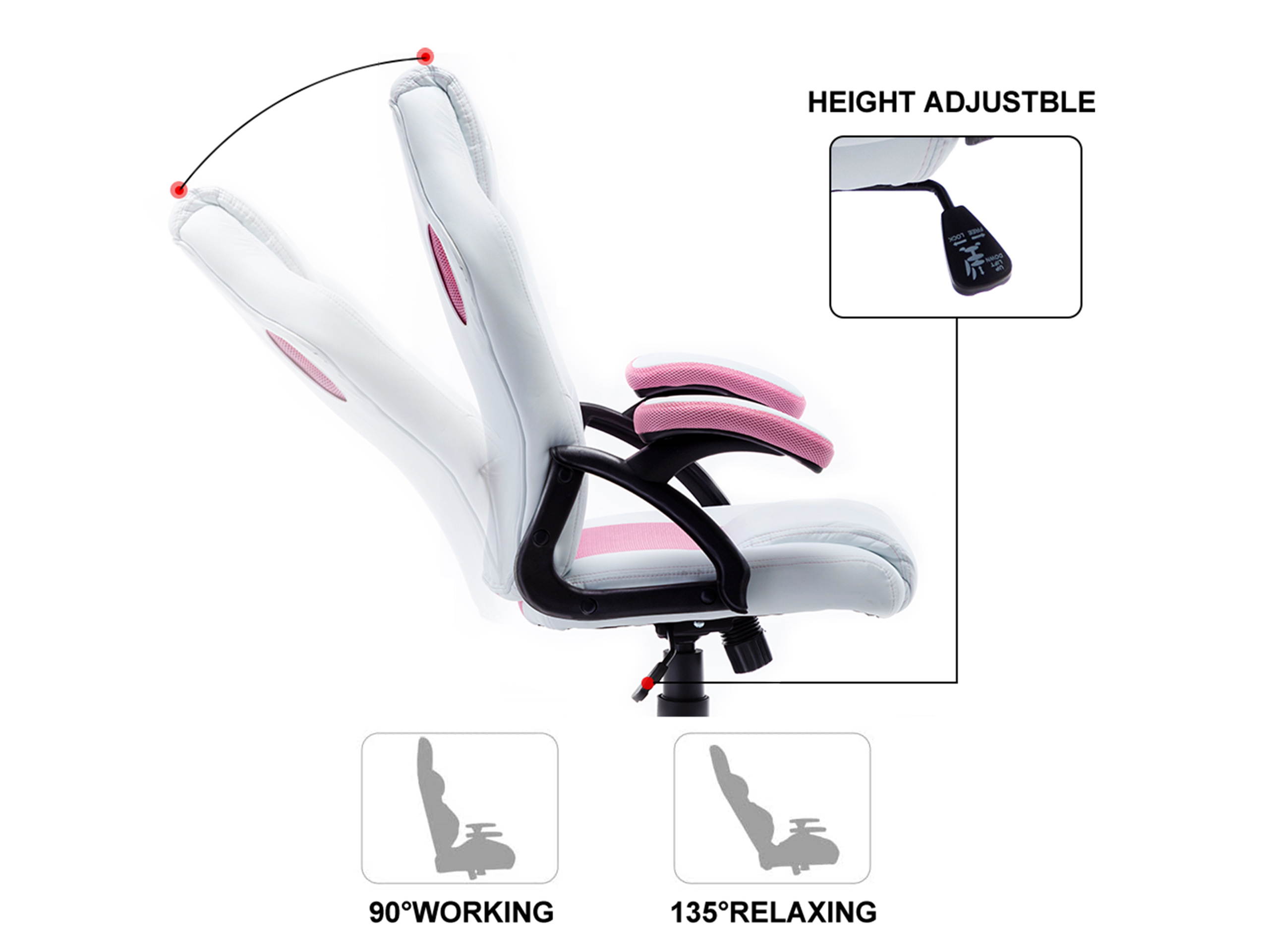 Volans Breathable Mesh Gaming Chair,Ergonomic Racing Office Computer Game Chair-Swivel Rocker E-Sports Chair with Adjustable Backrest and Seat Height,Dark Grey