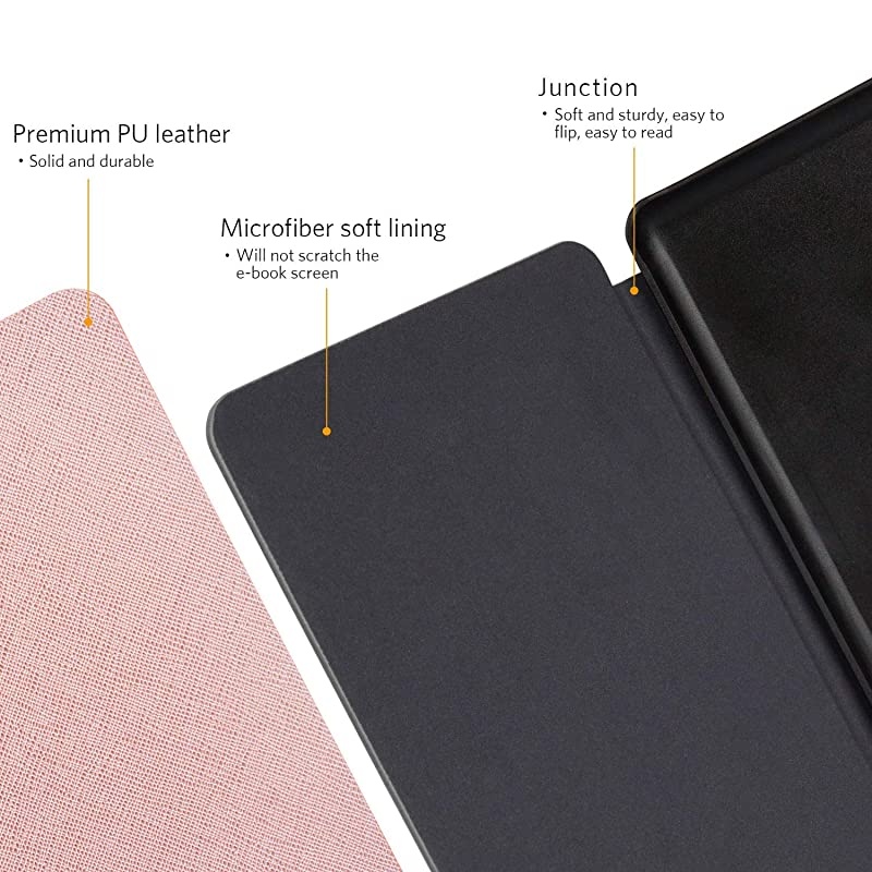 Case for All New Kindle 10th Generation 2019 Released Will Not Fit Kindle Paperwhite or Kindle Oasis Premium PU Leather Smart Cover with Auto Sleep and Wake Rose Gold