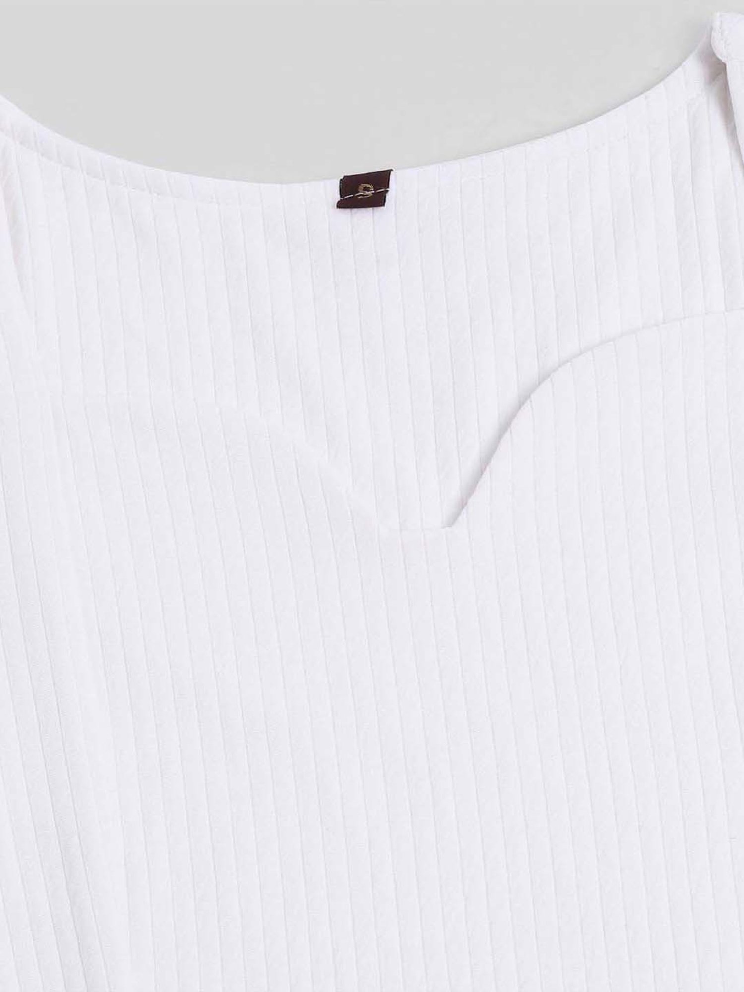 SELVIA White Regular Fit Top