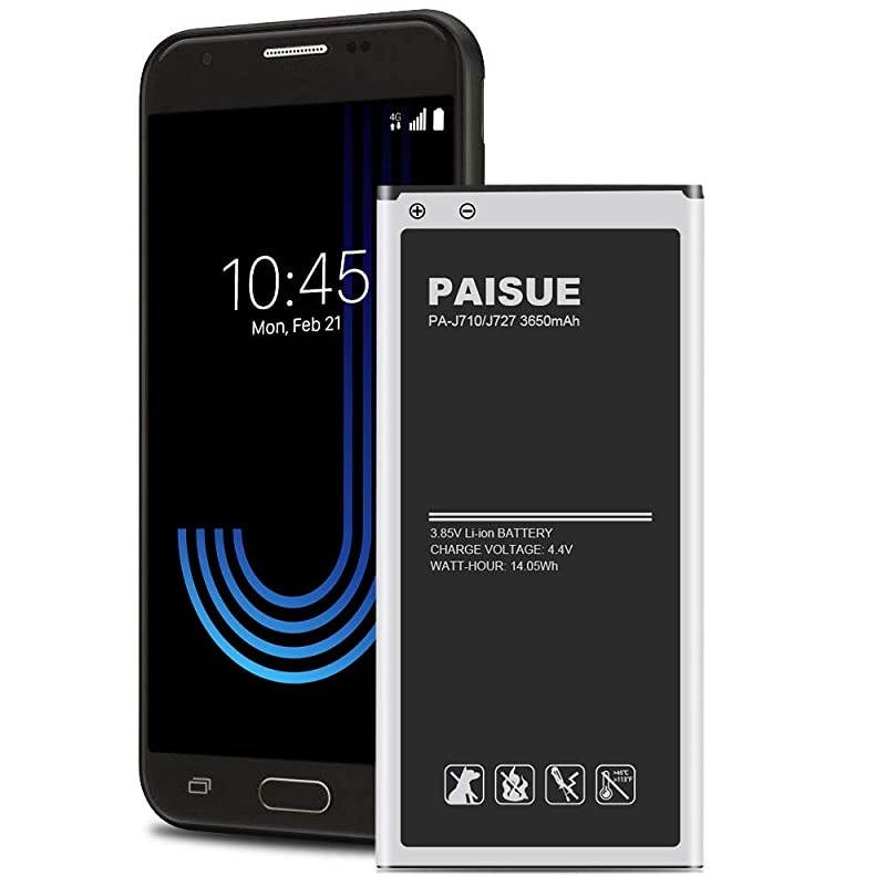 J7 Battery PAISUE 3650mAh J7 Prime Battery Replacement for Samsung J7 Prime J7 Perx J7 Sky Pro J710 J727 J727R4 J727T1 SMJ727T SMJ727 Phone 2017 Ver