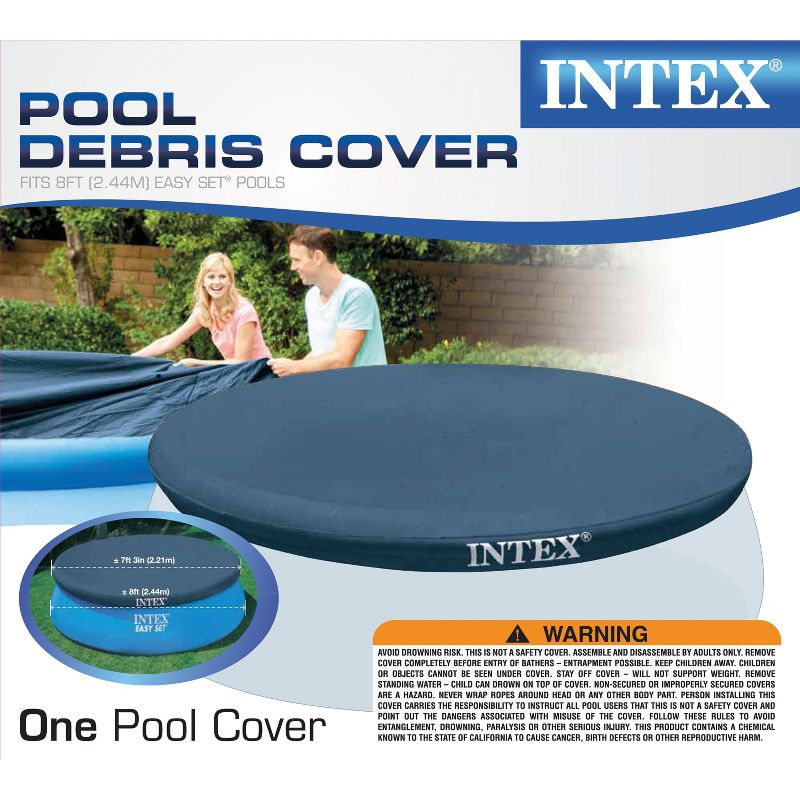 Intex  28110EH 8-foot x 30-inch Easy Setup Inflatable Portable Above Ground Round Family Swimming Pool and Durable Pool Cover