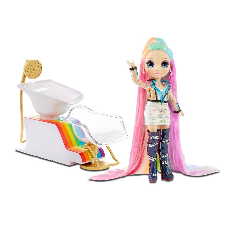 Rainbow High Salon Playset with Rainbow of DIY Washable Hair Color for Dolls (Doll Not Included)