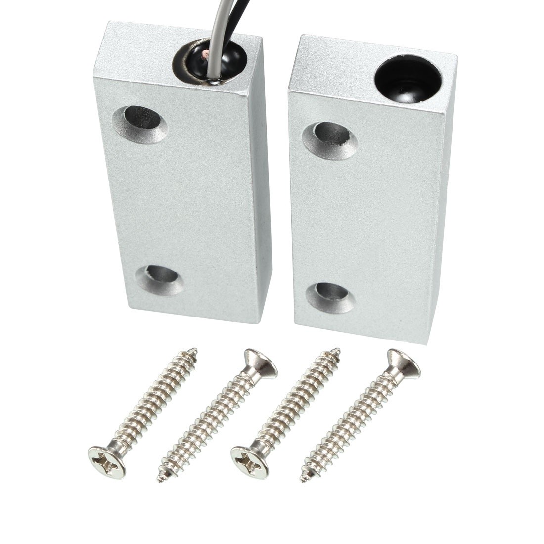 MC-52 NO Alarm Security Rolling Gate Garage Door Contact Magnetic Reed Switch Silver Gray