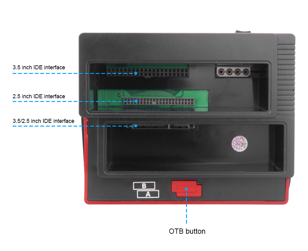 2.5/3.5" SATA IDE HDD Docking Station Clone HDD Enclosure USB 2 ports USB 2.0/Type C Hub MS/M2/XD/CF/SD/TF Card Reader