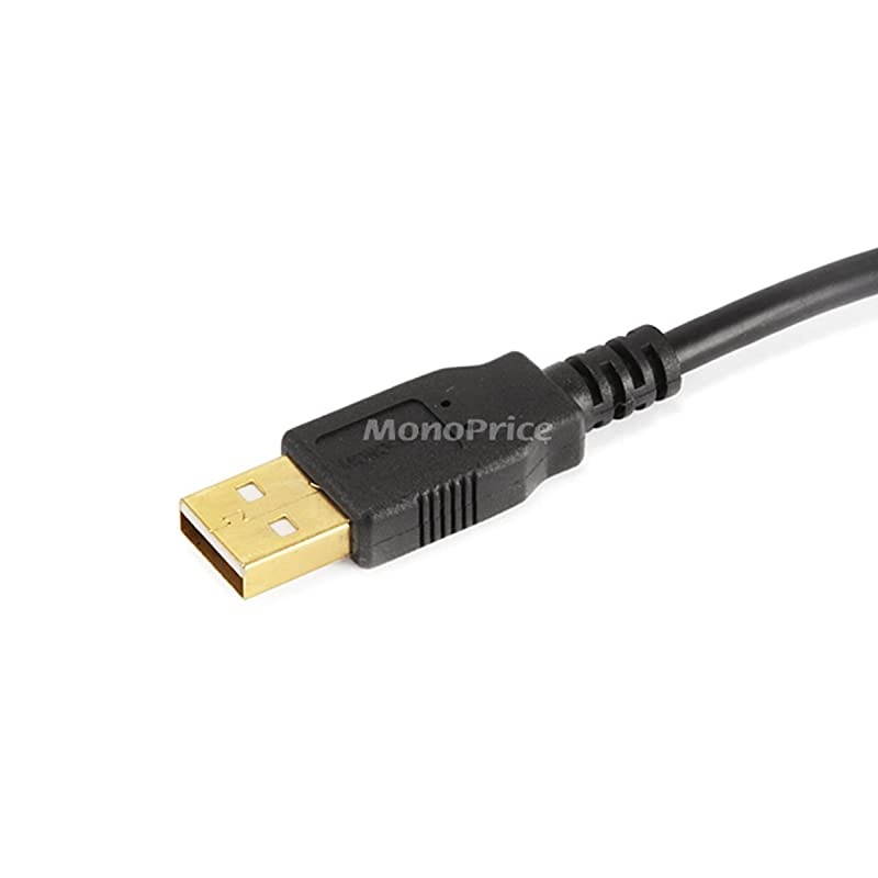 105445 15ft USB 2.0 A Male to A Male 28/24AWG Cable (Gold Plated) -Black for Data Transfer Hard Drive Enclosures, Printers, Modems, Cameras and More!