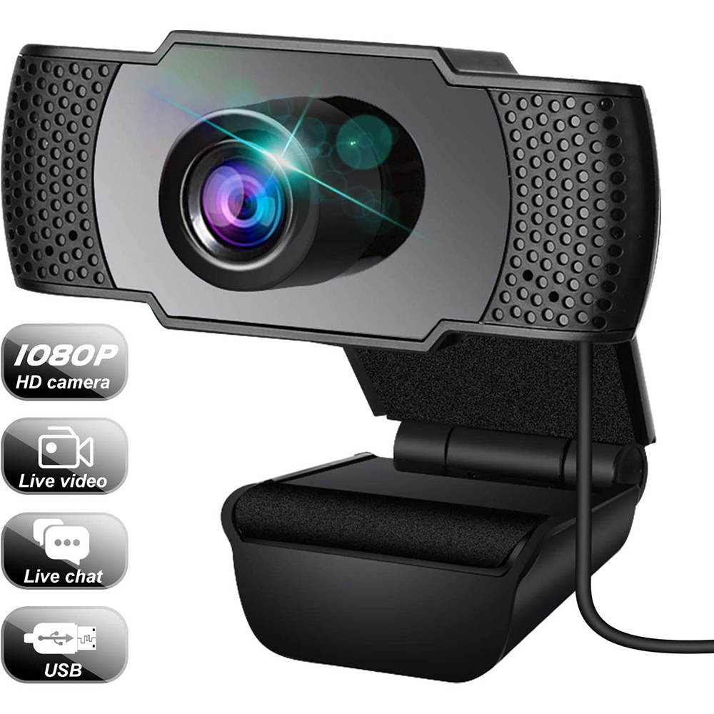1080P Webcam with Microphone, Wansview USB 2.0 Desktop Laptop Computer Web Camera with Auto Light Correction, Plug and Play, for Windows Mac OS, for Video Streaming, Conference, Gaming, Online Classes