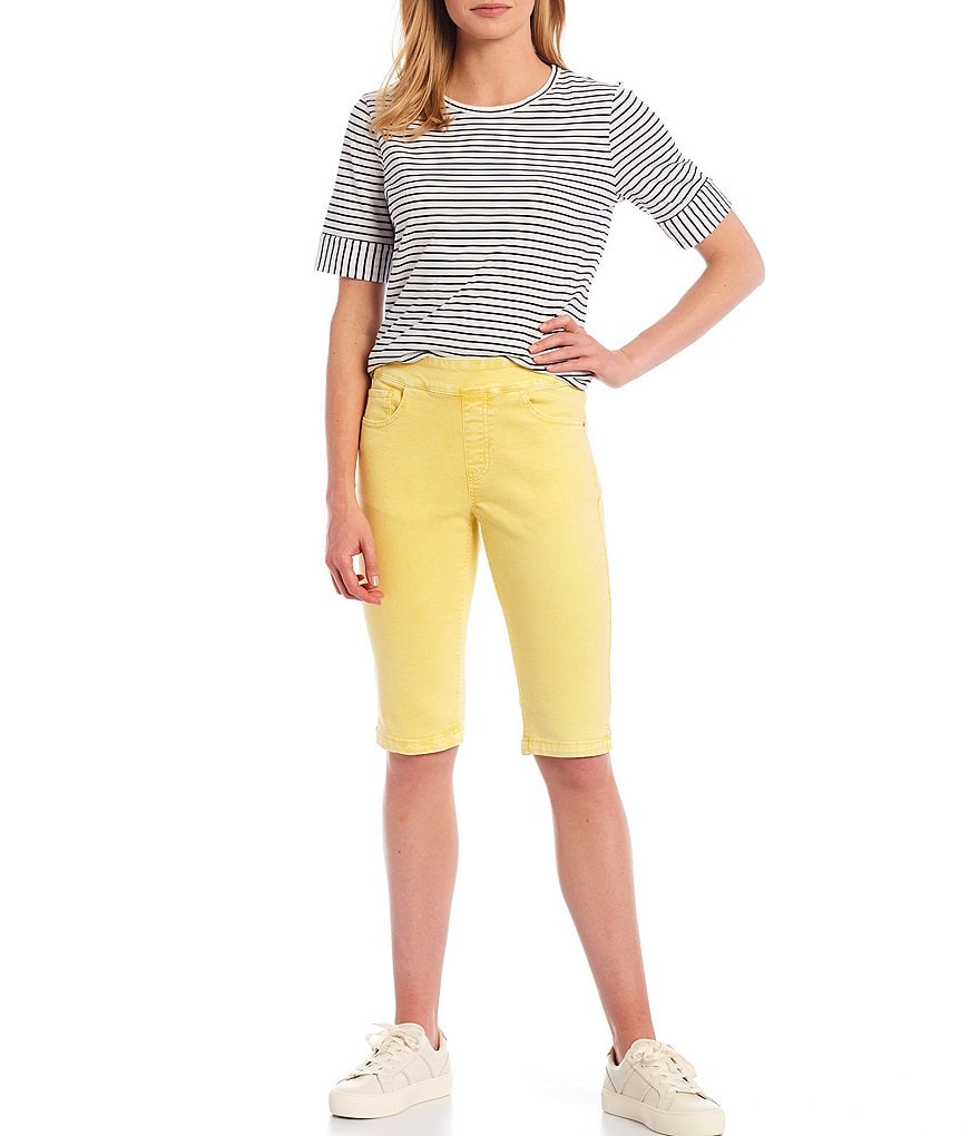 Westbound Petite Size the PARK AVE fit Indigo Skimmer Shorts