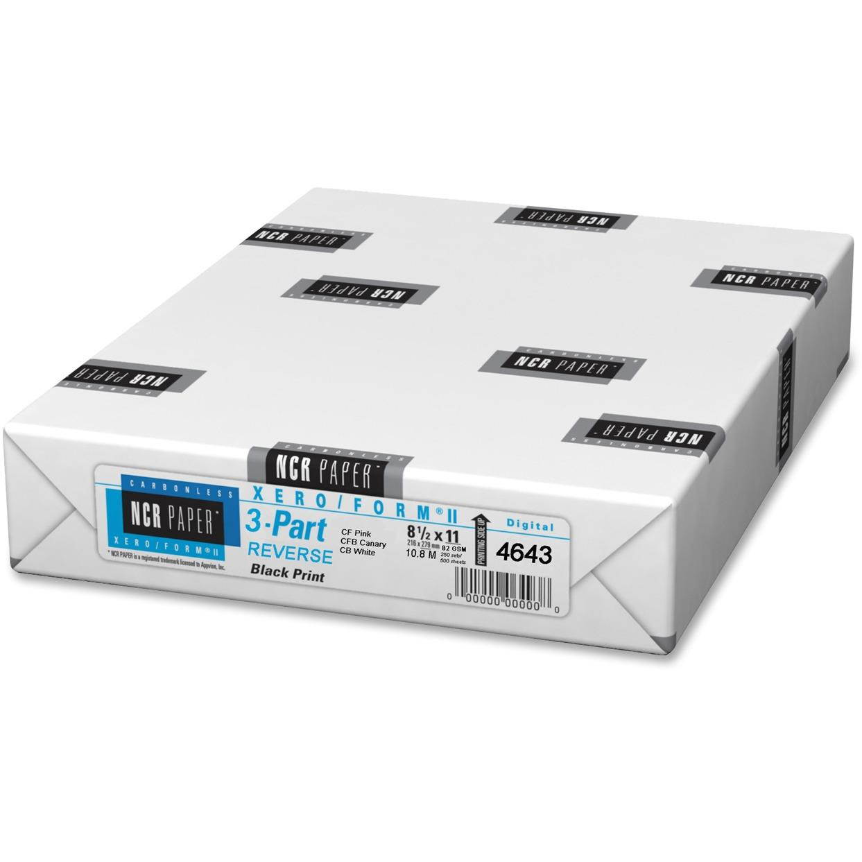 Appvion, Inc Carbonless Paper 3-Part Rev 167 Sets/PK 8-1/2"x11" PK/CY/WE 4643