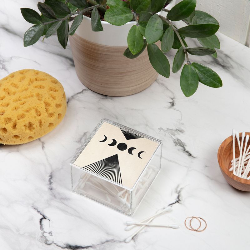 Olivia & May Set of 3 Weave Baskets with Wooden Lids