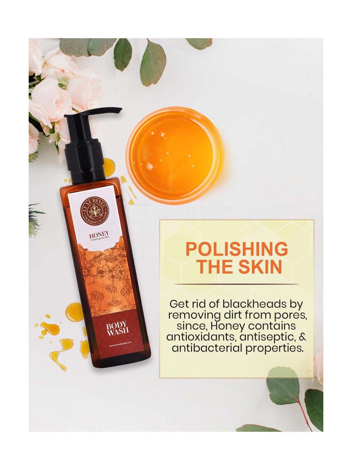 Luxuriate Honey Nourishing Face To Toe Body Wash Shower Liquid - 200 ml