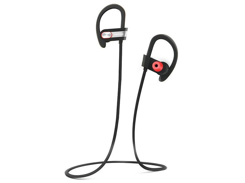 Tritina Sports Bluetooth Earphone Built-in Microphone - Stereo Sound Form Ear Tips, Sweat-proof Sport Earphone Running,Jogging with music (Black with Grey)