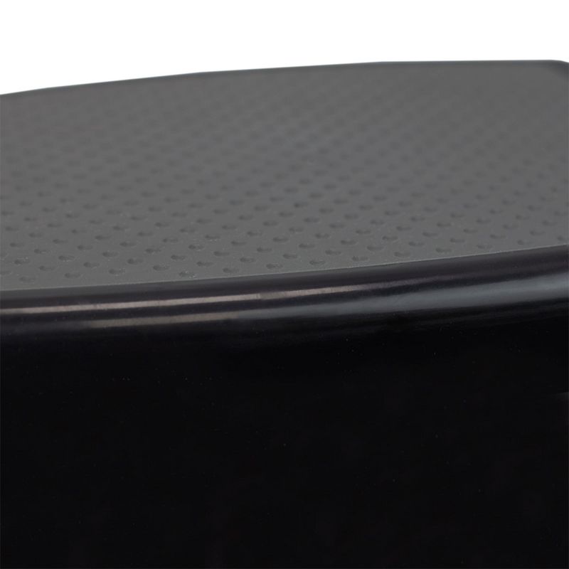 Home Basics 2 Step Plastic Stool with Slip-Resistant Rubber Top and Easy Grip Handles