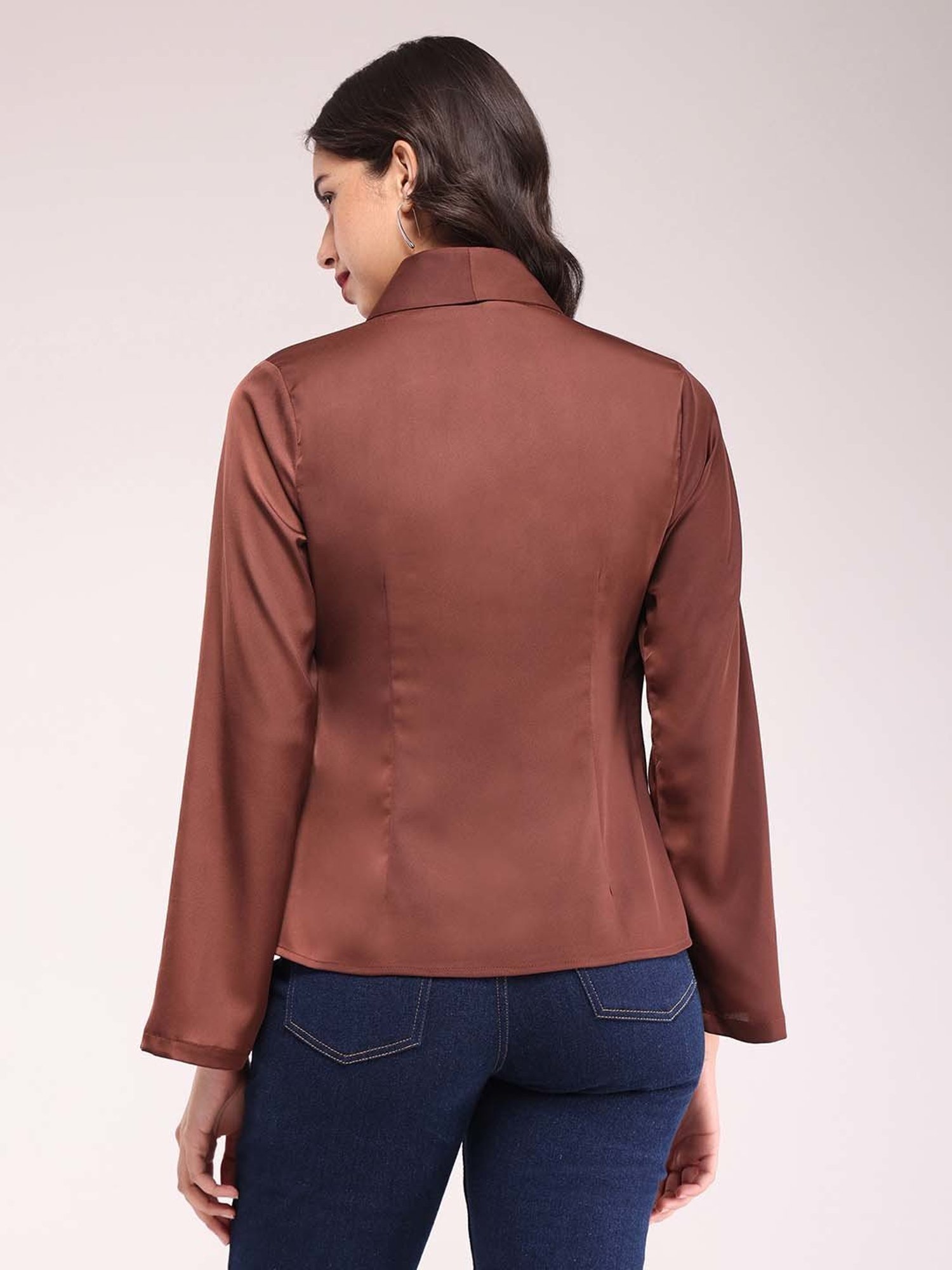 Fablestreet Brown Relaxed Fit Top