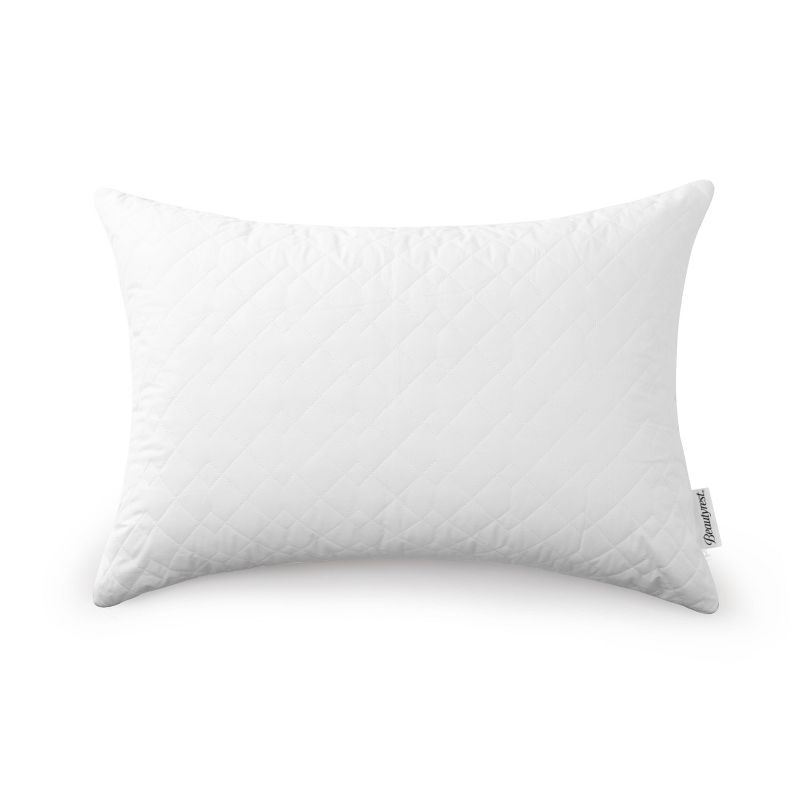Standard/Queen 2pk Quilted Cotton Bed Pillow - Beautyrest
