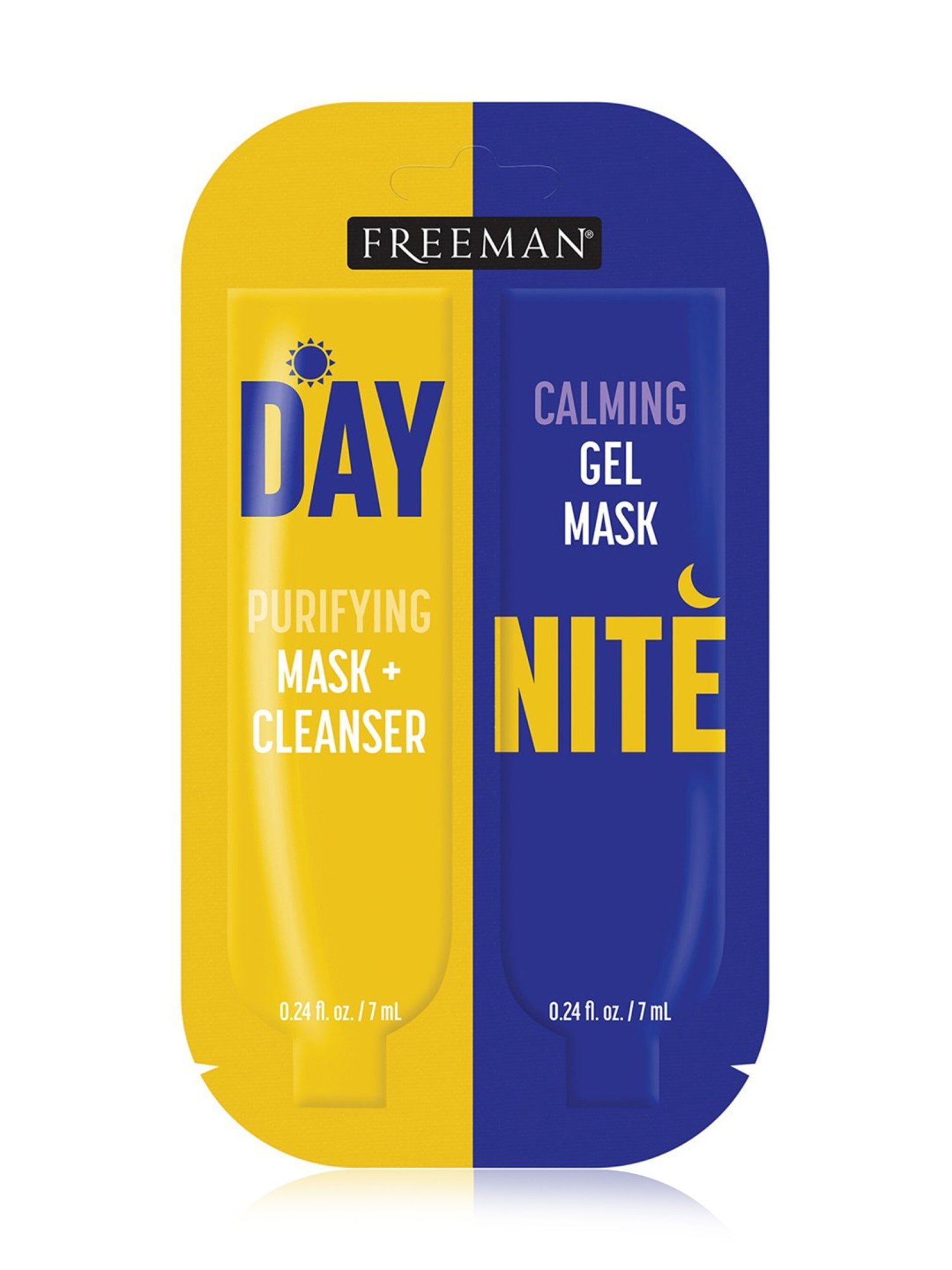FREEMAN Purifying Day Mask + Cleanser & Night Calming Gel Mask - 14 ml