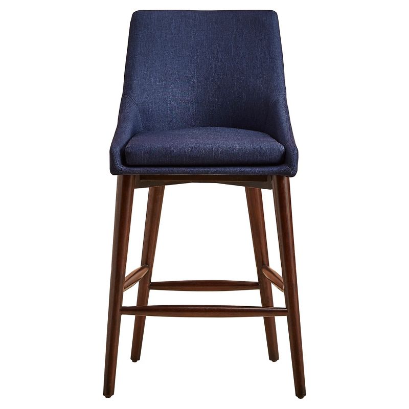 Set Of 2 Sullivan Mid Century Barrel Back Counter Height Barstool Twilight - Inspire Q