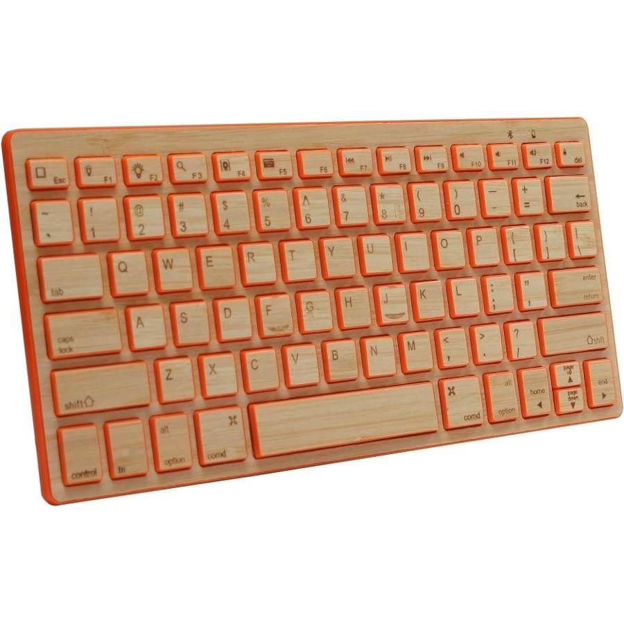 Impecca KBB78BTO Bamboo Bluetooth Keyboard - Orange