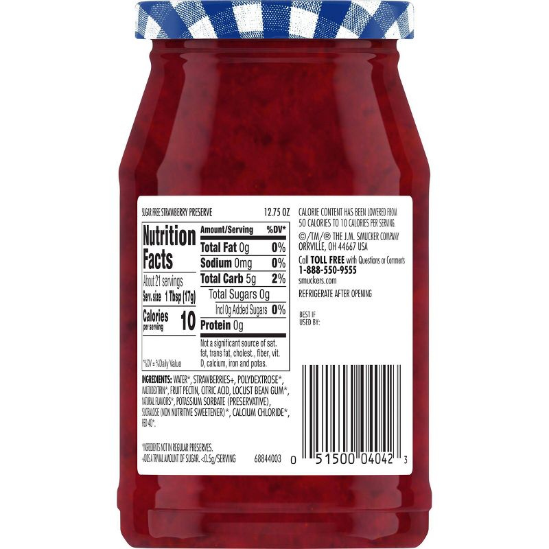 Smucker's Strawberry Sugar Free Preserves - 12.75oz