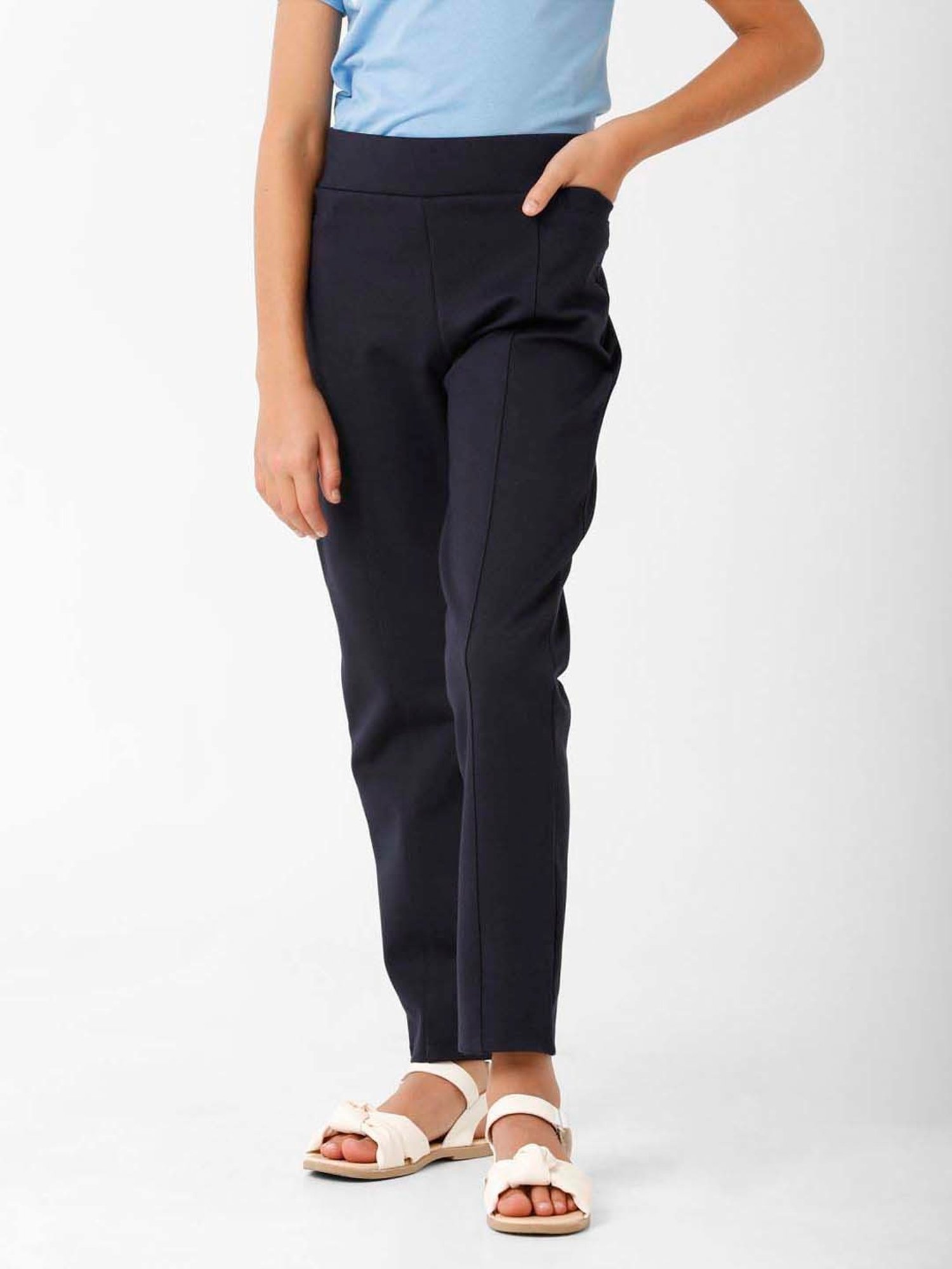 Kate & Oscar Girls Navy Regular Fit Trousers