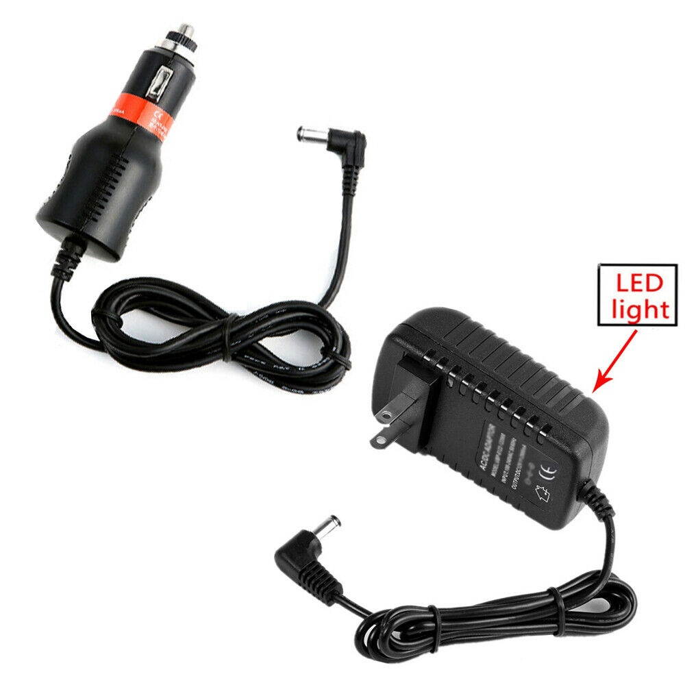 Car DC Charger+AC Adapter For Insignia IS-PDDVD7 NS-P10DVD18 Portable DVD Player
