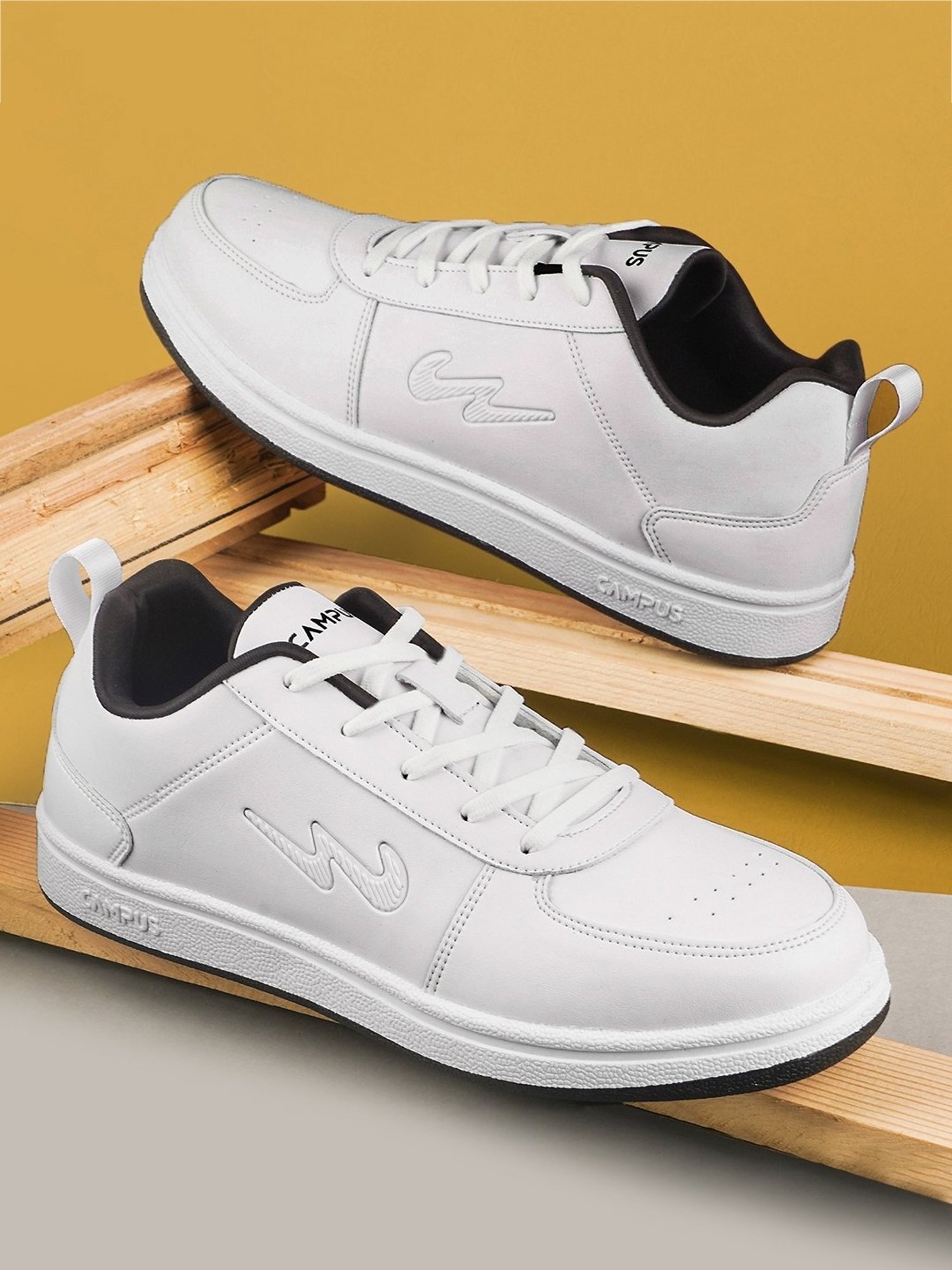 Campus Men's White Casual Sneakers