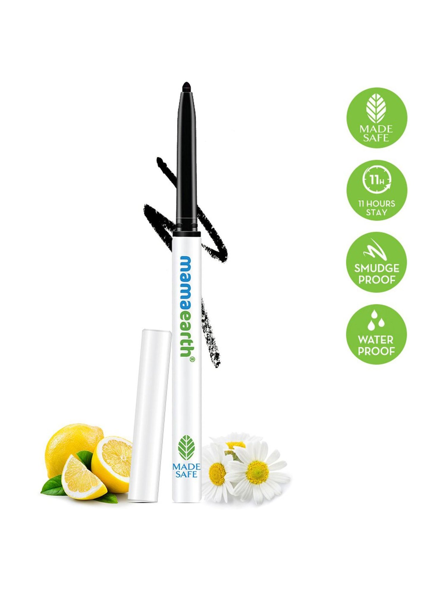 Mamaearth Charcoal Black Long Stay Kajal Black - 0.35 gm