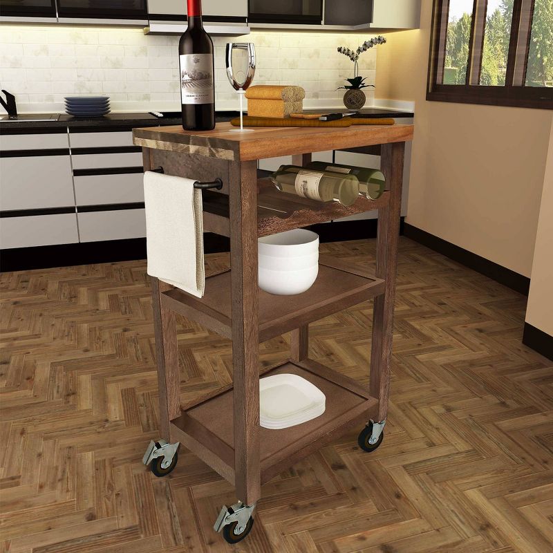 Belden Square Kitchen Cart Gray - Hopper Studio