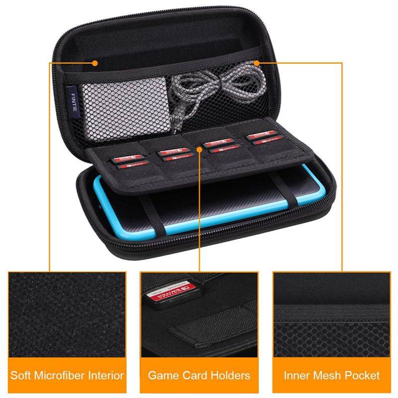 Fintie Carry Case for Nintendo 2DS XL/New 3DS XL LL, Protective Hard Shell Portable Travel Cover Pouch for New 3DS XL LL/New 2DS XL Console with Slots for Games & Inner Pocket (Dont Touch)