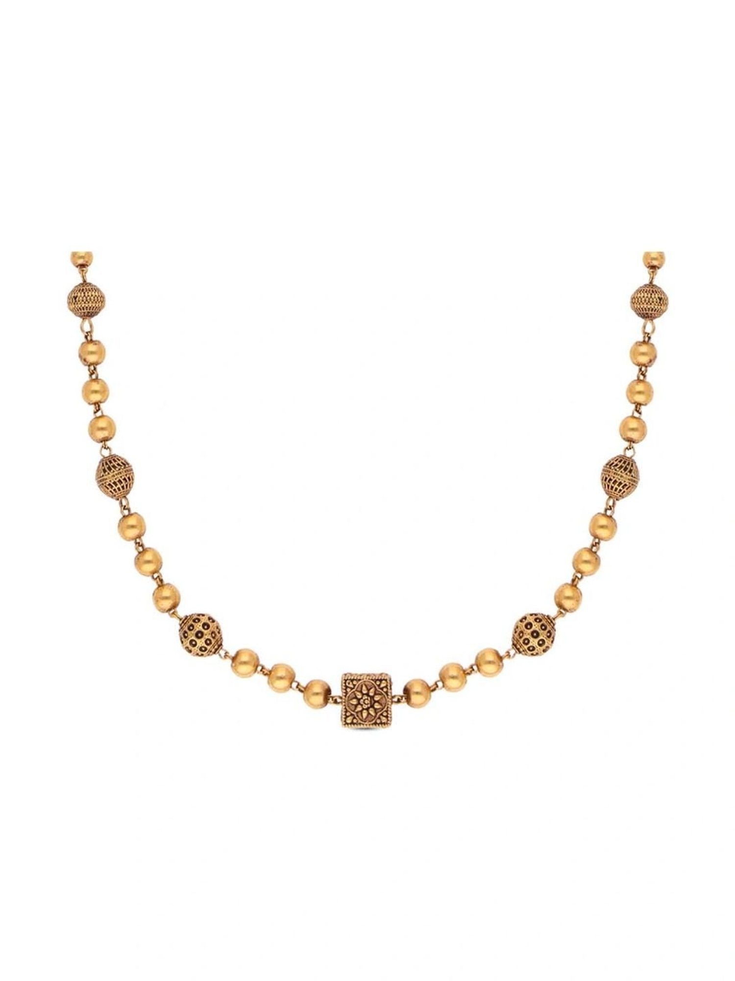 CKC Opulent Fusion: Oxidized Gold Bead Necklace