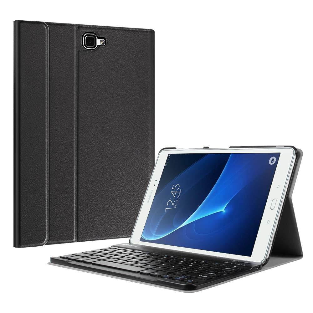 Fintie Keyboard Case for Samsung Galaxy Tab A 10.1(2016 NO S Pen Version),Slim Lightweight Stand Cover w/Magnetically Detachable Wireless Bluetooth Keyboard Compatible with Tab A 10.1 Inch, Black