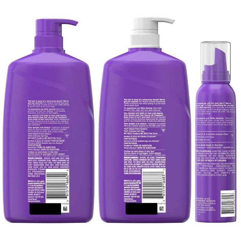 Aussie Volumizing Shampoo & Conditoner - 3pk/30.2 fl oz