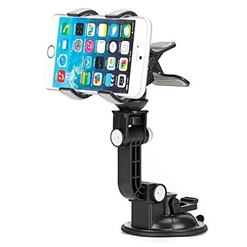 Multi-Angle Rotating Car Mount Dash and Windshield Holder Cradle Compatible with LG G6 - LG G7 ThinQ - LG Google Nexus 5X - LG Harmony - LG Harmony 2 - LG K10 - LG K20 Plus
