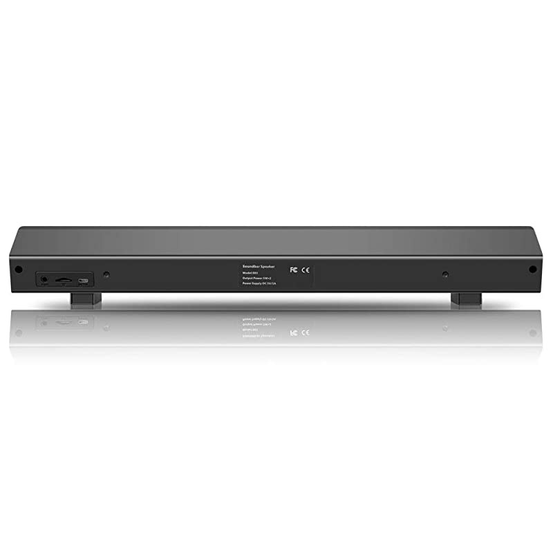 Sound BarWired and Wireless Home Theater TV Stereo Speaker 20 Channel 2 X 5W Portable Sound Bars for TVCellphoneTablet