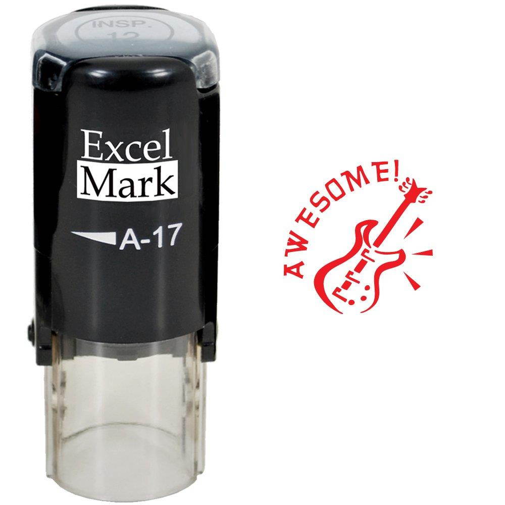 Round Teacher Stamp - AWESOME! - RED INK