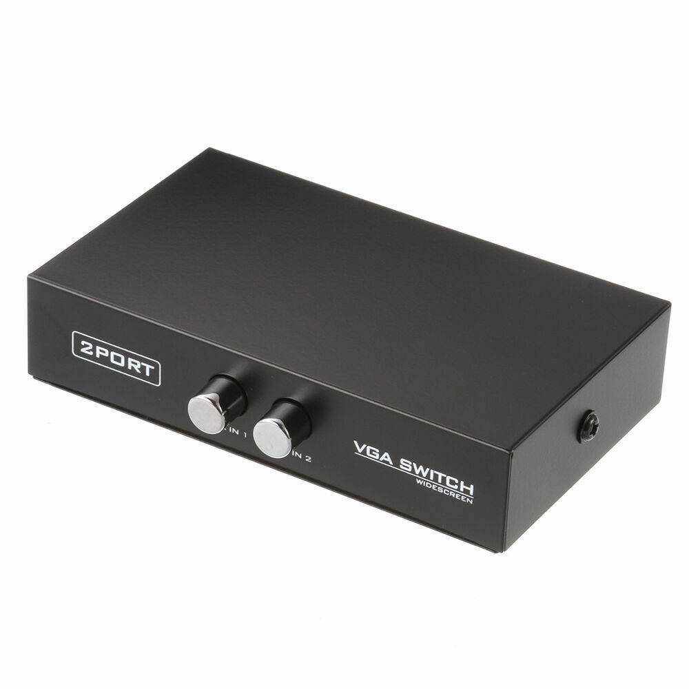 2 Port 15 Pin Female(2 VGA in/1 VGA Out) VGA Switch Box for PC TV Monitor,Resolution up to 1920x1440(Not for DDC, DDC2, DDC2B Monitor)