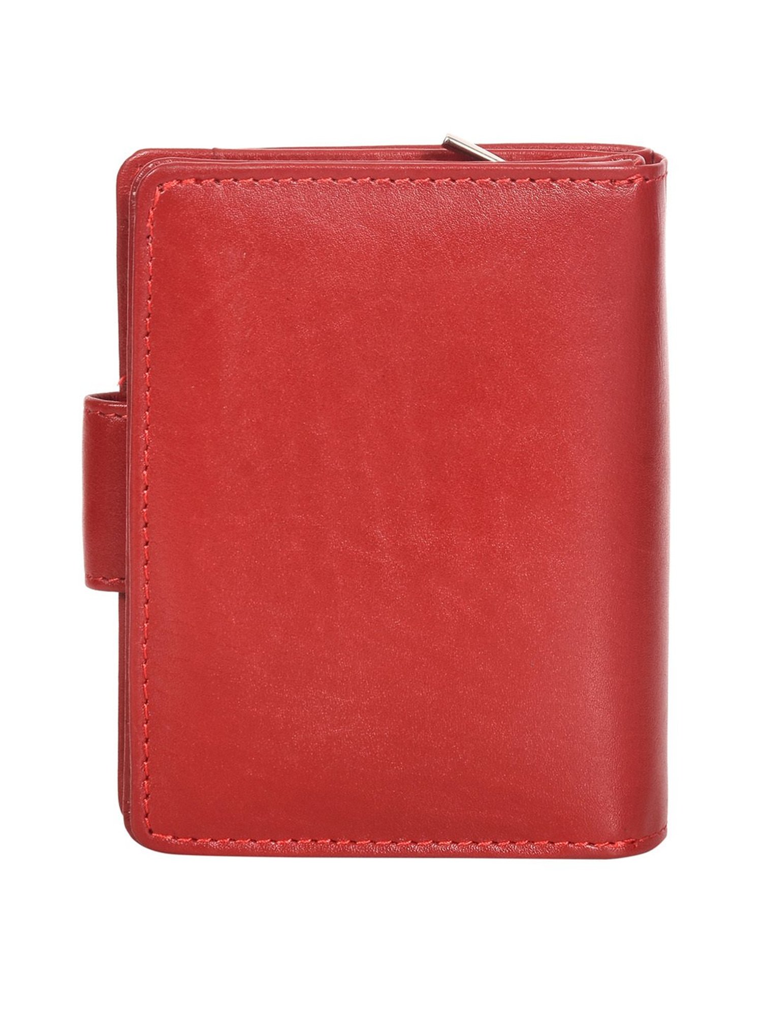 SASSORA Red Solid Rfid Bi-Fold Wallet for Women