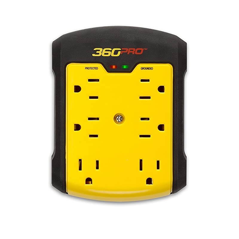 36003 Pro Heavy Duty Surge Strip, Black/Yellow
