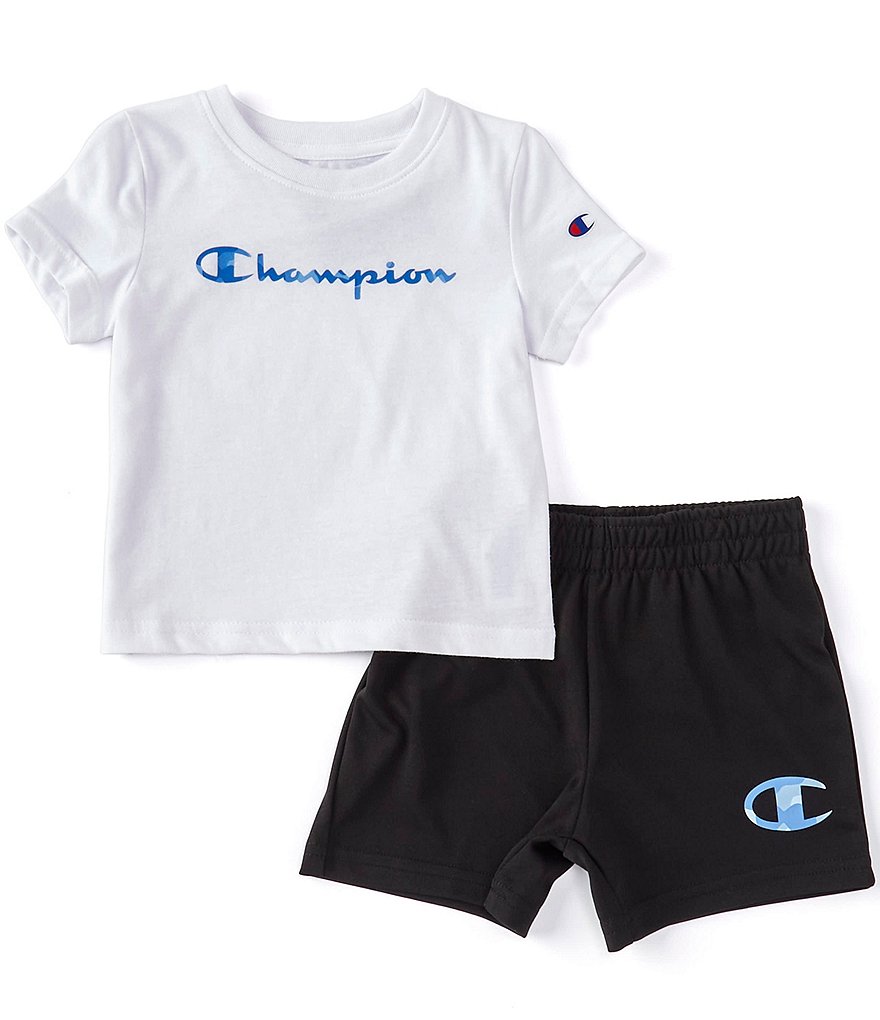 Champion Baby Boys 12-24 Months Short-Sleeve Script Logo Tee & Short Set