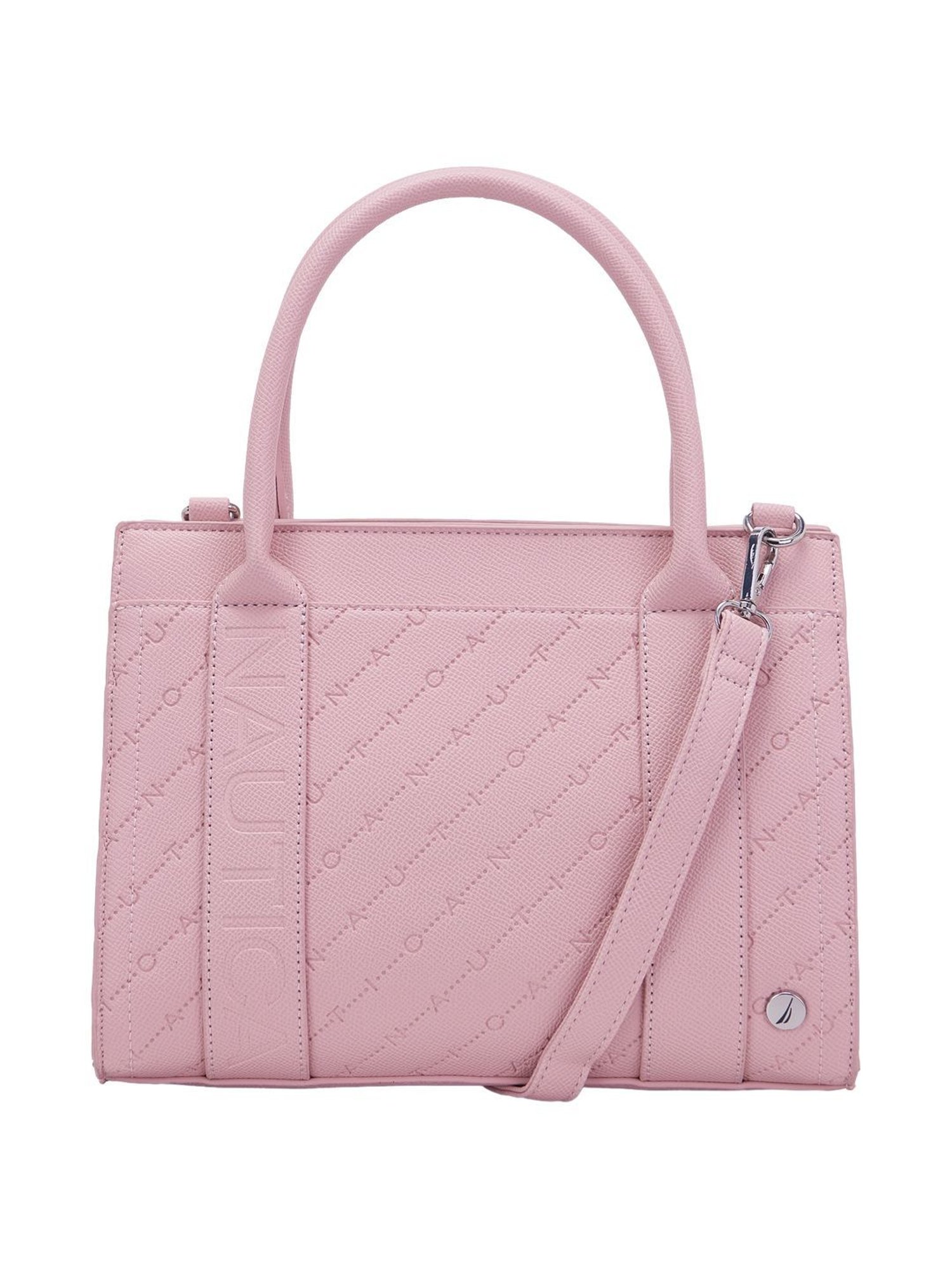 Nautica Pink Solid Medium Handbag