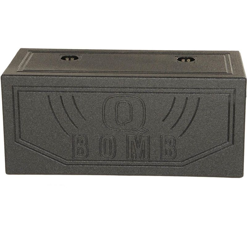 QPower QBOMB12V Dual 12" Vented Ported Subwoofer Sub Box with Bedliner Spray