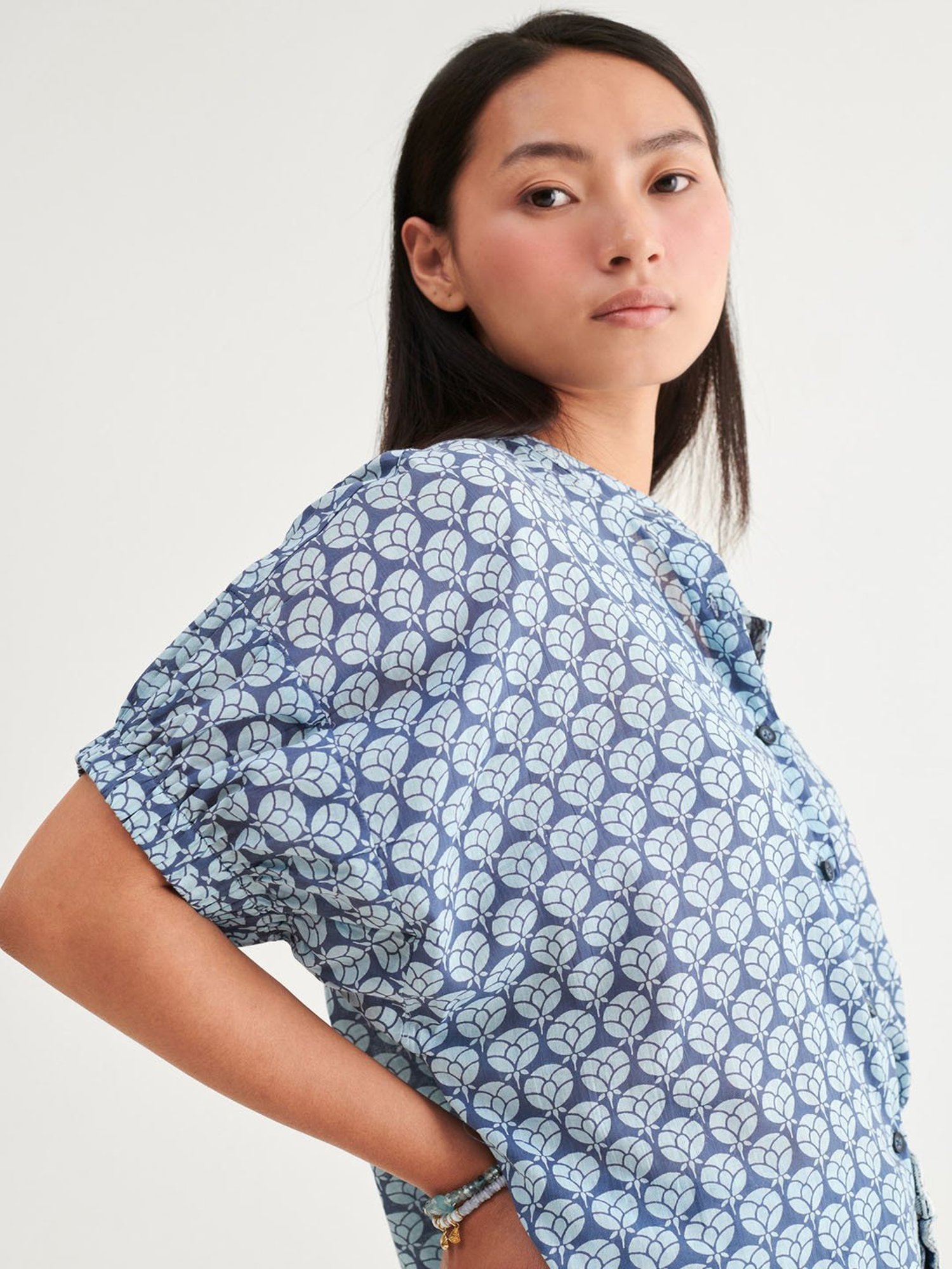 Prakriti Jaipur Indigo Tulip Shirt