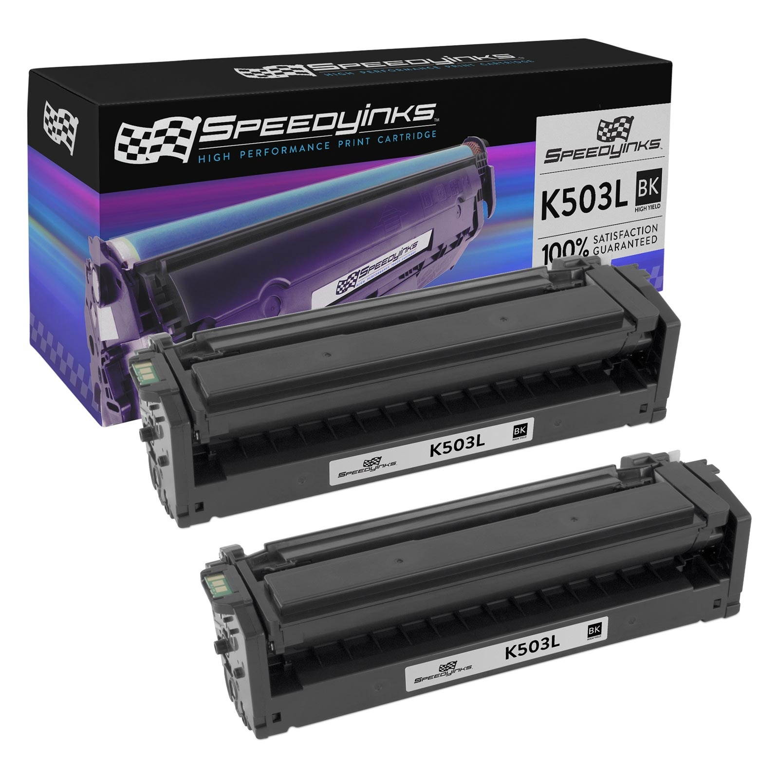 Speedy Inks - Compatible Samsung CLT-K503L Set of 2 High Yield Black Toner Cartridges