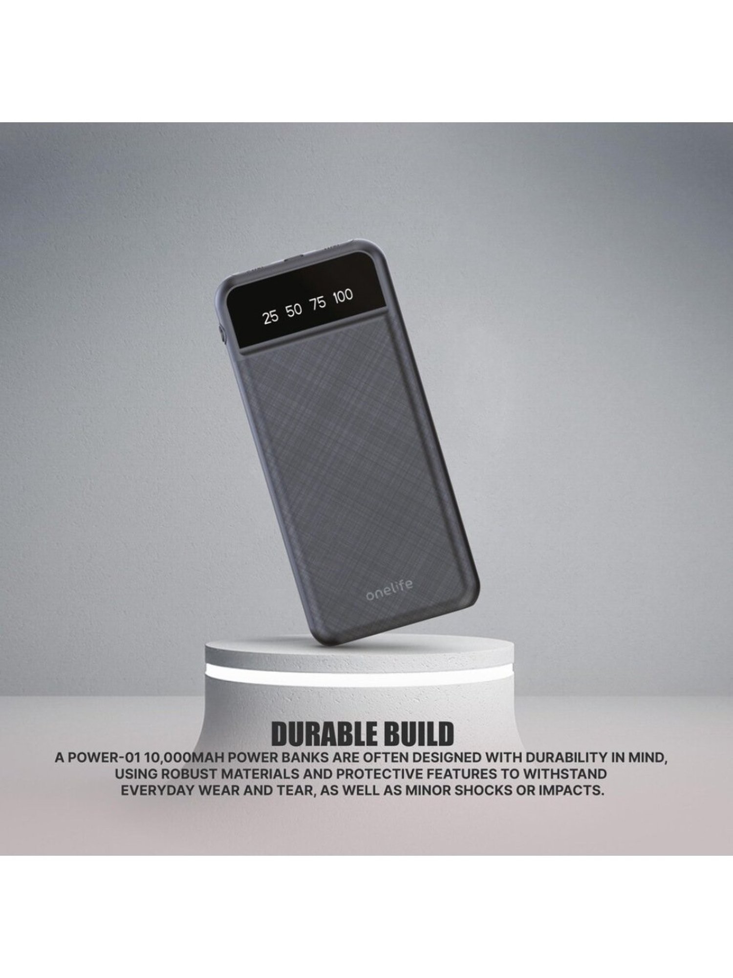 Onelife Power 01 10000 mAh Slim Power Bank (Black)