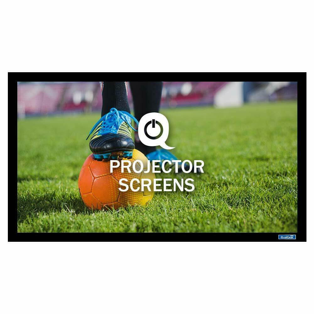QualGear&reg; QG-PS-FF6-169-110-S 16:9 Fixed Frame Projector Screen, 110-Inch, 3D High Reflective Silver 2.5 Gain
